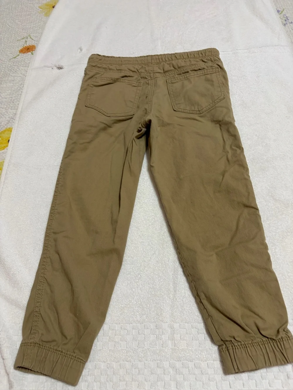 kids Elastic Waist Jogger Pants - Tan(M)